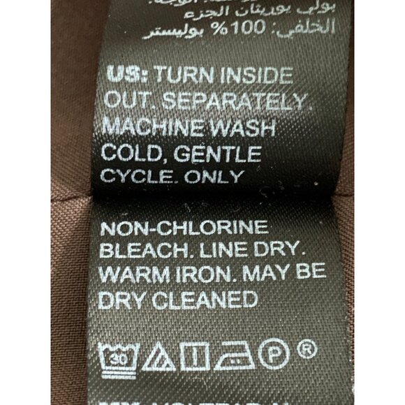 White House Black Market Women's Brown Long Coat XL EUC Button Lined 7246 - Picture 4 of 12